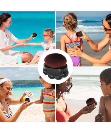 Sunscreen Applicator For Kids | Portable Sun Lotion Applicator Ergonomic Sunblock Brush For Summer Sunblock Buddy Brush Set Cute Sun Cream Brush For Boys Girls Black - Buy Online on SooperMarket.com