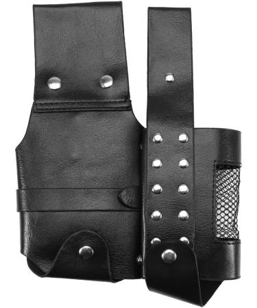 Professional Hair Care Styling Tools Waist Bag - PU Leather Hairdressing Pouch for Barber Scissors and Combs with Removable Belt (Black) - Buy Online on SooperMarket.com