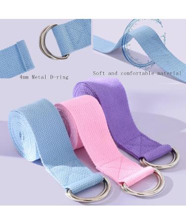 2 Pack 6ft Yoga Straps with Adjustable Metal D Ring Buckle | Stretch Band for Yoga, Pilates, Physical Therapy | Orange - Buy Online on SooperMarket.com
