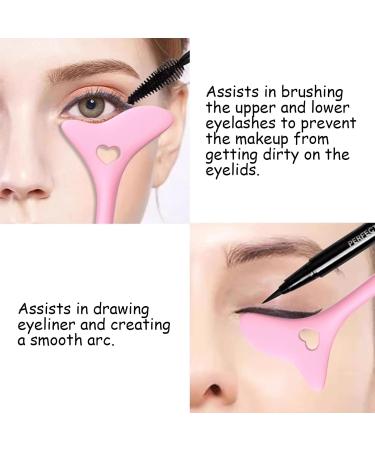 Eyeliner Stencils Wing Tips Eyeliner Aid Eyebrow Pencil Stencil Reusable Eye Liner Shadow Guide Template Multifunctional Lazy Quick Makeup Tool(Pink) - Buy Online on SooperMarket.com