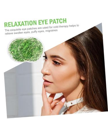 FRCOLOR 2pcs Eye Patch Ice Pack for Face and Breastmilk - Cooling Eye Pad for Hydrating and Compress - Green, 6.5X6.5X0.5CM - Buy Online on SooperMarket.com