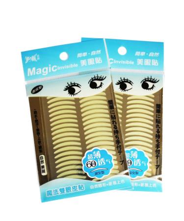 Magic Invisible "Girl Size" (s) - eyelid lifting without op 2x60 pairs - 240 pieces - eyelid adhesive tape loophola stripes in a double pack
