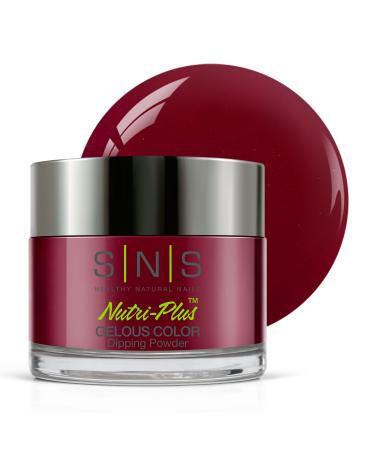 SNS Nail Dip Powder Gelous Color Dipping Powder - Cab'n All Day (Wine/Maroon Burgundy) - Long-Lasting Acrylic Nail Color & Polish Lasts 14 Days - Low-Odor & No UV Lamp Required 1 oz AN06 Cab'n All Day
