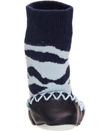 Mocc Ons Moccasin Style Slipper Socks - 6-12 Months Zebra Stripe | Comfy and Stylish Baby Footwear - Buy Online on SooperMarket.com