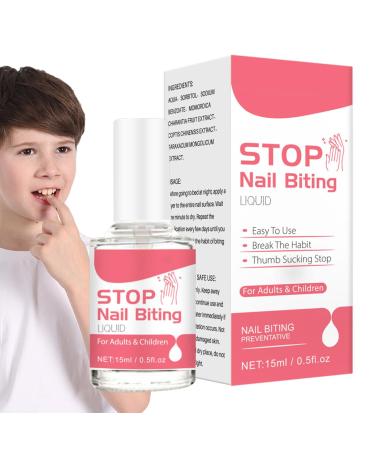 Toseky Anti Nail Biting Polish For Kids | 0.5fl oz Nail Bite Stopper - Stop Nail Biting Polish Care For Kids & Adults Thumb Sucking Stop Safe & Effective Bitter Taste Stop Nail Biting And Thumb