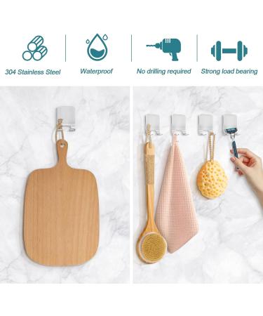 Leryati Razor Holder Shower Set - 2 Stainless Steel Self-Adhesive Razor Hangers for Bathroom & Kitchen - No Drilling Durable & Stylish Silver Holders - Buy Online on SooperMarket.com