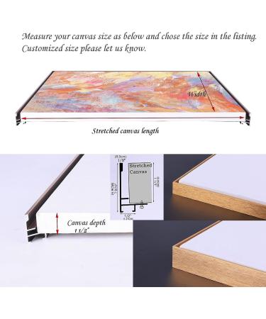 Emuledo Metal Frame Floater for 20X16 Canvas - Light Gold | DIY Home Decor & Wall Art Painting Frame Kit - Buy Online on SooperMarket.com