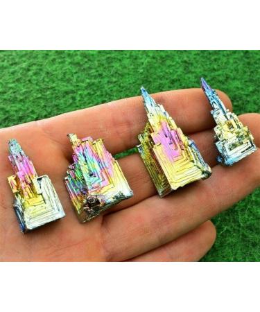 Home 1pcs Natural Bismuth Tower Metal Pyramid Stones Gemstone Reiki Stone Collection Home Decor Crystals Full of Texture (Size : 10-20g) - Buy Online on SooperMarket.com