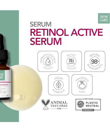 SkinLabo Retinol Active Serum - Improves Skin Tone and Appearance of Fine Lines Anti-Wrinkle Action with Microencapsulated Retinol - 15ml New Version - Buy Online on SooperMarket.com