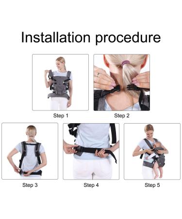 Baby Soft Carrier for Newborn - Ergonomic 4-in-1 Sling Wrap for Infants 7-45lbs - Grey - Buy Online on SooperMarket.com