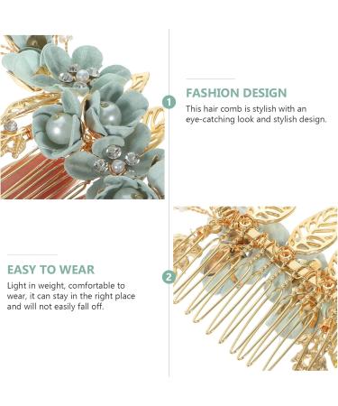 Healeved Crystal Flower Wedding Hair Comb - Hair Combs Hair Accessories for Women Green Bridesmaid Bridal Hair Accessories for Wedding Prom Birthday Party - Hair Accessories Wedding Guest - Buy Online on SooperMarket.com
