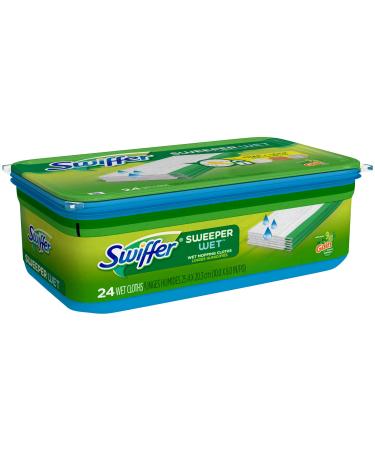 Swiffer Sweeper Wet Mopping Pad Multi-Surface Refills For Floor Mop, Gain Scent, Pack Of 24 Refills