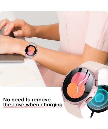 KIMILAR 5+5 Pack Galaxy Watch 5/4 Screen Protector Case 40mm - Anti-Fog Tempered Glass & PC Bumper for Samsung Galaxy Watch 5 40mm and Galaxy Watch 4 40mm - Black/Silver/Clear/Rose Gold/Pink - Buy Online on SooperMarket.com