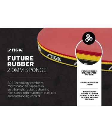 STIGA Nitro Performance Ping Pong Paddle - 6-Ply Light Blade - 2mm Premium Sponge - Anatomic Composite Handle - Buy Online on SooperMarket.com