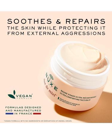 NUXE R ve de Miel Ultra Comforting Face Balm - Nourishing Cream for Dry & Sensitive Skin 1.7 Oz | Soothing Hydration for Sensitive Skin - Buy Online on SooperMarket.com
