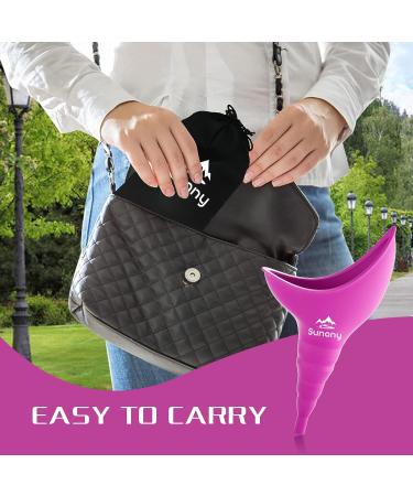 Female Urination Device - Silicone Funnel Urine Cups for Women | Portable & Reusable Pee Funnel for Outdoor Activities & Camping (Fuchsia Purple) - Buy Online on SooperMarket.com