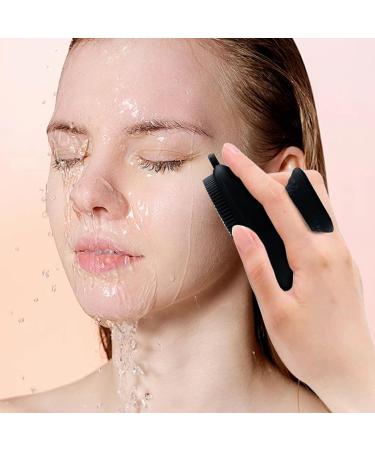 Soft Silicone Face Scrubber 2.6x2.6" Manual Face Scrubber Exfoliator Waterproof Facial Cleansing Brush Non Slip Face Brush with Handle - Buy Online on SooperMarket.com