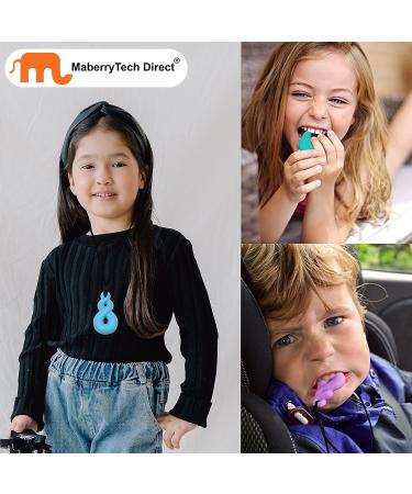 Chew Necklace for Boys and Girls - Silicone Chew Toys 4PCS Set | Teardrop Twist Pendants | Sensory for Autism & Special Needs | BPA Free - Buy Online on SooperMarket.com