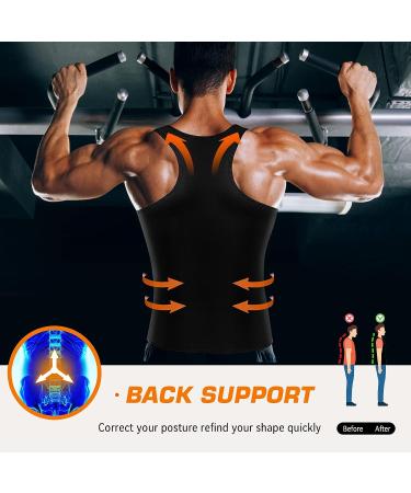Cimkiz Men's Neoprene Sauna Vest Waist Trainer with Zipper, Black - Large - Buy Online on SooperMarket.com