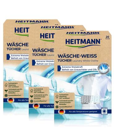 Heitmann W sche Weiss cloths (20 cloths white): For an extremely powerful white pack of 3 20 pieces (pack of 3)