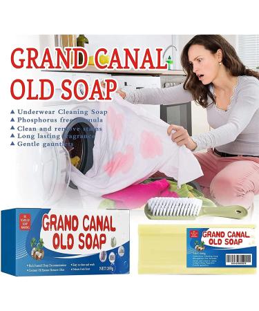 Grand Canal Old Soap Underwear Cleaning Soap Bar Stain Remover Laundry Soap Remove Odor Stubborn Stains Soap Super Strong Oil Removing Long-lasting Fragrance (1 Set) - Buy Online on SooperMarket.com