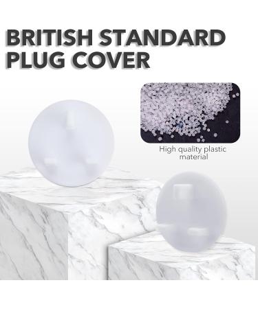 24pcs Plug Socket Covers UK White Safety Plastic Outlet Covers Protector Baby Secutity Shock Prevention Ideal for Children Safety at Home and School&Easy Install - Buy Online on SooperMarket.com