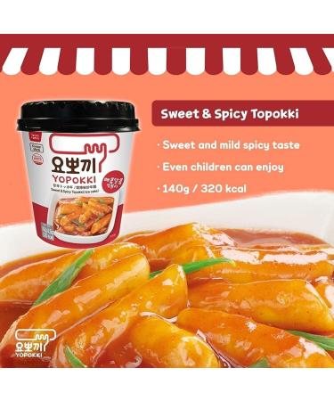 Young Poong Yopokki Tteokbokki Cup Traditional Korean Topokki Ddukbokgi Instant Rice Cake Stick Snack (1 SET 5 Flavors) SET 5 Flavors 1 - Buy Online on SooperMarket.com