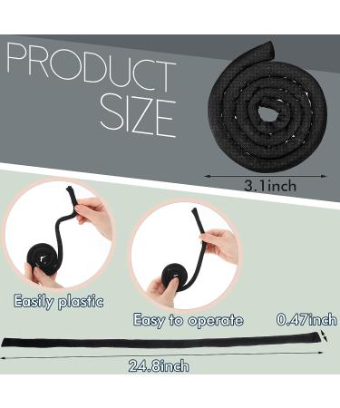 12 Spiral Lock Hair Tie for Dreadlocks & Thick Curly Hair - Bendable Iron Wire Ponytail Holder in Black - Buy Online on SooperMarket.com