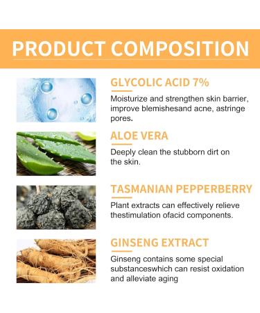 Glycolic Acid 7% Toning Solution with Hyaluronic Acid - Exfoliate, Brighten, and Rejuvenate - 240ml - Buy Online on SooperMarket.com