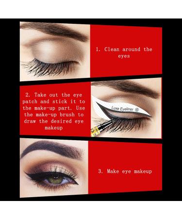 Premium 12 Style Eye Make-Up Template Stickers | Professional Eyeshadow & Eyeliner Tools | International Shipping Available - Buy Online on SooperMarket.com