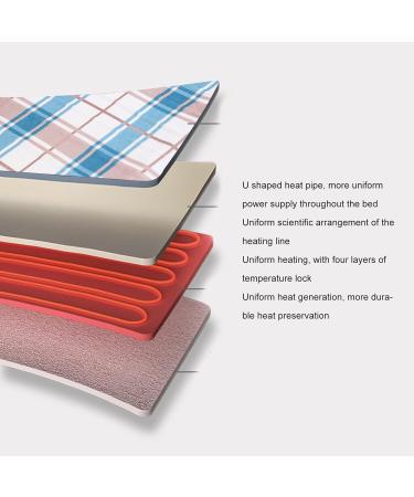 HEEPDD Plaid Electric Blanket with Intelligent Thermostat - Skin-Friendly Suede Heating Blanket for Home Use - Warmth & Comfort for Every Season - Buy Online on SooperMarket.com