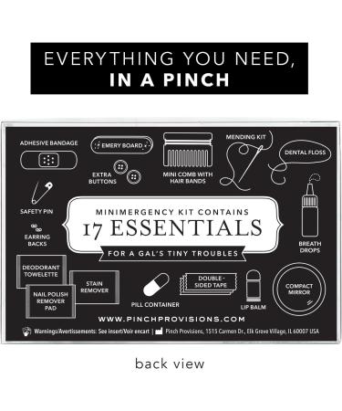 Pinch Provisions Candy Stripe Minimergency Kit | 17 Travel-Sized Cosmetic Essentials | Perfect Gift for Christmas & Birthdays | Emergency Beauty Accessories in Purple - Buy Online on SooperMarket.com