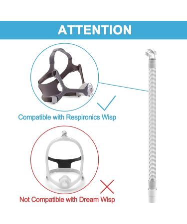 2 Packs Respironics Wisp Replacement Tube Assembly - Short Tube, Elbow, Swivel - Medihealer CPAP Supplies - Buy Online on SooperMarket.com