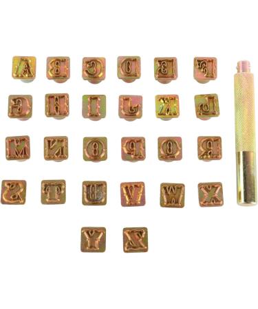 27pcs Standard Alphabet Stamp Punch Set 1/2 Inch - A-Z Leather Craft Stamping Tool - Buy Online on SooperMarket.com