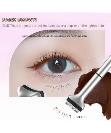 1/2 pieces Lower Lash Stamp Bottom Lashes Eyeliner Sharpener Brown Lashes Eyelash Stamp Black Eyelash Tint Stamps Waterproof Under Eye Makeup Applicators Tool For Women And Girls - Buy Online on SooperMarket.com