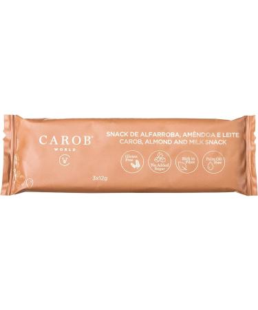 Carob Almond and Milk Snack | Gluten-free and Sugar-free | Pack of 20 Units (20 x 36g) - Buy Online on SooperMarket.com