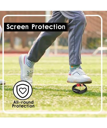 Silicone Waterproof Replacement Bands for Fitbit Ace 3 - Black Blue Sports Bands for Kids Boys Girls | Soft Bracelet Accessories for Fitbit Ace 3 Activity Tracker - Buy Online on SooperMarket.com