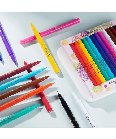 Gireatick 12PCS Matte Rainbow Colorful Liquid Eyeliner Set - Waterproof, High Pigmented Eyeliner Pen Set with Soft and Hyper Sharp Tip Brush - 12 Vibrant Colors - Buy Online on SooperMarket.com