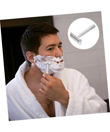 Didiseaon Long Handled Safety Razor - Old Fashioned Stainless Steel Beard Shaving Tool for Smooth Manual Hair Removal - Buy Online on SooperMarket.com