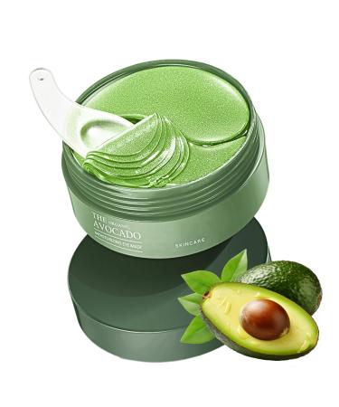 Under Eye Patches Avocado Eye Masks for Puffy Eyes Collagen Eye Patches for Dark Circle Under Eye Gel Patches Under Eye Mask Under Eye Bags Fine Lines & Wrinkles Hydrating Skincare 30 Pairs