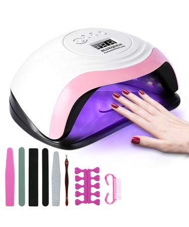 Joyboy nail dryer 168W UV LED lamp for nails Professional nail lamp with 10/30/60/99S Timer LCD display and smart sensor for finger/toenail and for all gel nail polish gel nails