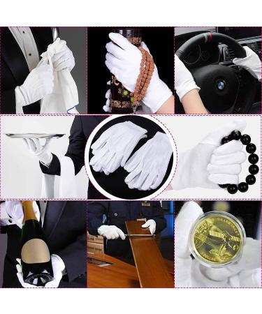 Paxcoo 20 Pairs White Cotton Gloves for Dry Hands, Eczema, Cosmetic Moisturizing - Medium Size - Buy Online on SooperMarket.com