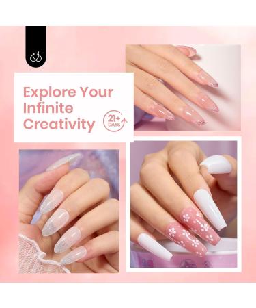 Beetles Dip Powder Nail Starter Kit - 7 Colors (Nude Pink Brown White) | DIY Dipping Powder Set with Complete Accessories - Buy Online on SooperMarket.com