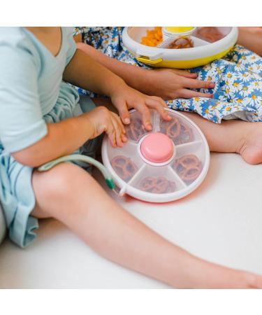GoBe Kids Snack Spinner Bundle - Reusable 5 Compartment Dispenser with Sticker Sheet | BPA Free | Dishwasher Safe | No Spill Leakproof - Lemon Yellow - Buy Online on SooperMarket.com