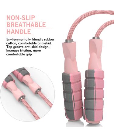 FITMYFAVO Adjustable Cotton Jump Rope for Women, Adults and Children - Pink - Buy Online on SooperMarket.com