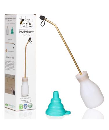Bizzy One Powder Duster - Extra Large 8 oz/Diatomaceous Earth Bulb Duster Applicator/Powder Dispenser/Garden Puffer Duster for Multi Purpose Indoor and Outdoor Use