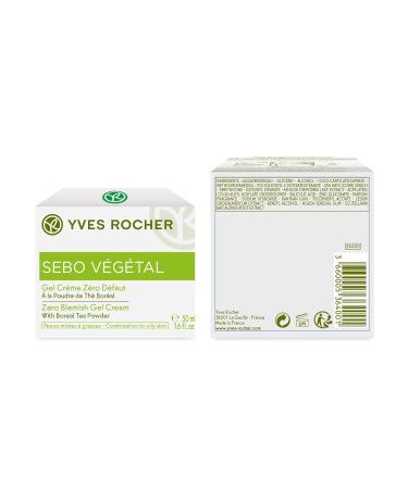Yves Rocher Zero Blemish Gel Cream for Oily Acne Prone Skin | Mattifying & Pore Tightening | 1.6 fl oz - International Shipping Available - Buy Online on SooperMarket.com