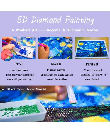 Palodio 5D Diamond Painting Kit - Cartoon Dinosaur Paint by Numbers - 12x16 inch Full Drill Round Rhinestone Craft Canvas for Home Wall Decor - Buy Online on SooperMarket.com