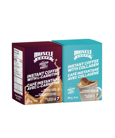 Muscle Cheff Instant Coffees (L-Carnitine + Collagen) - 2 Boxes