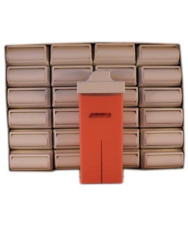24 wax cartridges (roll-ons) 100 ml pink medium roller head for bikini area intimate hair removal